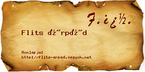 Flits Árpád névjegykártya